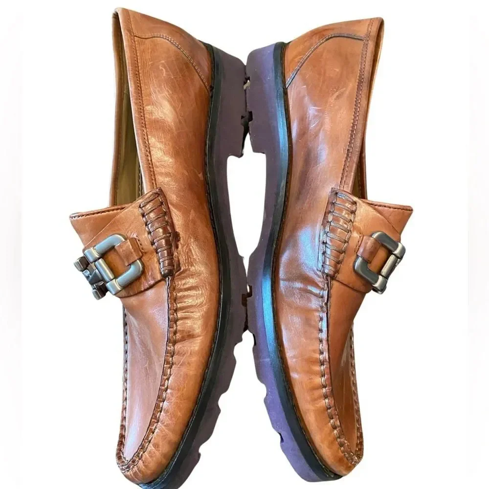 Robert Zur Patton Comfort Buckle Loafer Tan